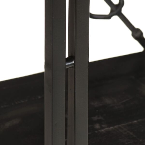 vidaXL B&uuml;cherregal 3 F&auml;cher Schwarz 90x30x80 cm Mango Massivholz