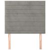 vidaXL Kopfteil Hellgrau 90x5x118/128 cm Samt