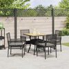 vidaXL Garten Essgruppe 5 pcs Schwarz Poly-Rattan