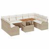 vidaXL Garten-Sofa-Set 10 stk. Beige und Creme