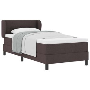 vidaXL Boxspringbett mit Kopfteil Dunkelbraun 80 x 200 cm Stoff