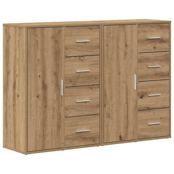 vidaXL Sideboard 2 pcs Artisan-Eiche 60 x 31 x 84 cm Holzwerkstoff