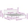 vidaXL Bettgestell Braun und Schwarz 180 x 200 cm Massivholz Kiefer