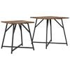 vidaXL Beistelltisch-Set 2 pcs Ger&auml;ucherte Eiche und Schwarz