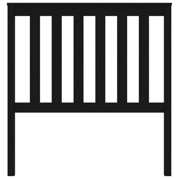 vidaXL Kopfteil Schwarz 96x6x101 cm Massivholz Kiefer