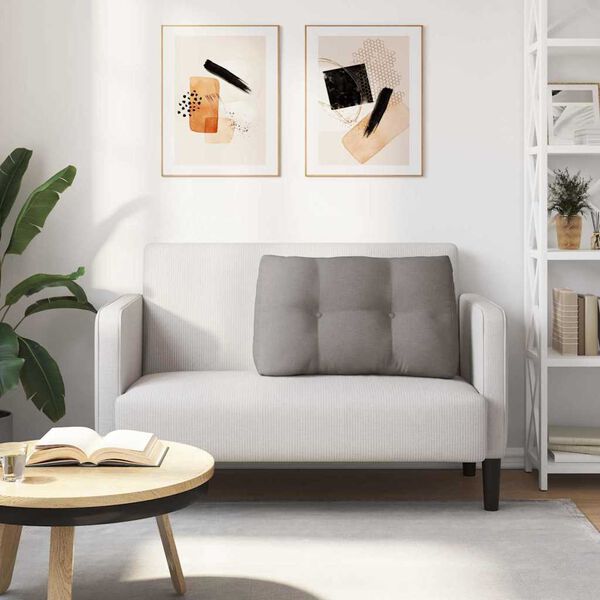 vidaXL R&uuml;cken Kissen Taupe 80 x 24 x 50 cm Stoff