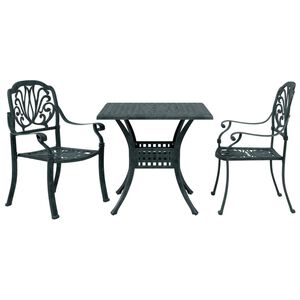 vidaXL 3-tlg. Bistro-Set Gr&uuml;n Aluminiumguss