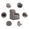 vidaXL Relaxsessel Taupe Stoff