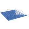 vidaXL Mosaikfliesen 11 Stk. Blau 30x30 cm Glas
