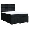 vidaXL Boxspringbett mit Matratze Schwarz 140x190 cm Stoff