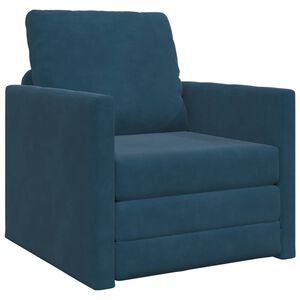 vidaXL Schlafsofa Blau 74 x 77 x 81 cm Samt