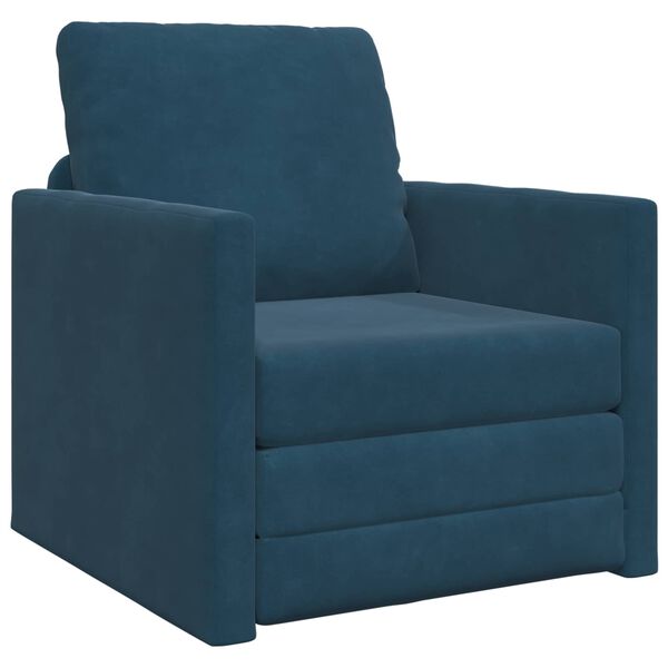 vidaXL Schlafsofa Blau 74 x 77 x 81 cm Samt