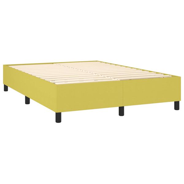 vidaXL Boxspringbettgestell Gr&uuml;n 140x190 cm Stoff