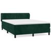 vidaXL Boxspringbett mit Matratze Dunkelgr&uuml;n 140x190 cm Samt
