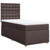vidaXL Boxspringbett mit Matratze Dunkelbraun 90x200 cm Stoff