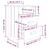 vidaXL Nachttische HAMAR 2 Stk. Wei&szlig; 40x35x62 cm Massivholz