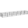 vidaXL Hundezwinger Schwarz 6 m&sup2; Stahl