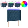 vidaXL LED Kopfteil Dunkelblau 93x16x118/128 cm Samt
