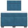 vidaXL Boxspringbett mit Matratze Blau 120x190 cm Samt