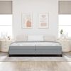 vidaXL Boxspringbett mit Matratze Hellgrau 200 x 200 cm Stoff