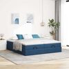 vidaXL Ottoman-Bett mit Matratzen Blau 180x200 cm Stoff