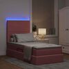 vidaXL Bett mit Stauraum und LED mit Matratze Rosa 100 x 200 cm Samt