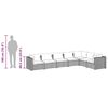 vidaXL 7-tlg. Garten-Lounge-Set mit Kissen Poly Rattan Braun