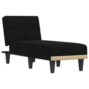 vidaXL Chaiselongue Schwarz Stoff