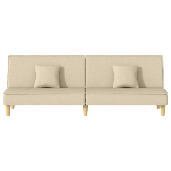 vidaXL Schlafsofa Creme Stoff