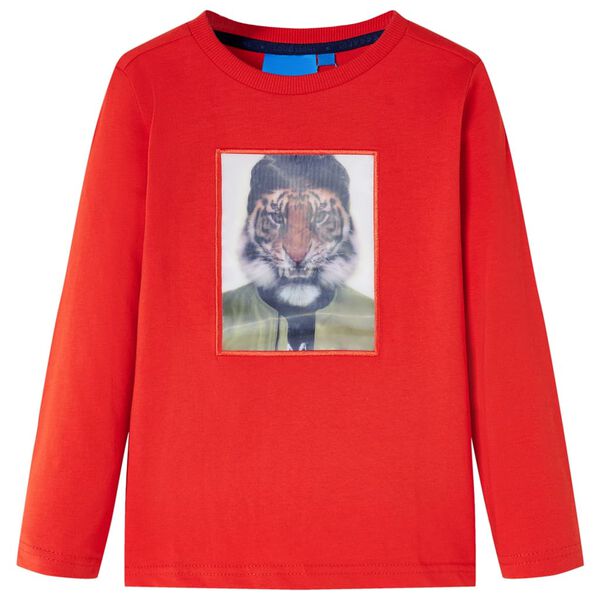 Kinder-Langarmshirt Rot 92