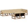 vidaXL Outdoor-Sofagarnitur mit Kissen 8 pcs Natur und Beige