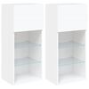 vidaXL TV-Schr&auml;nke mit LED-Leuchten 2 Stk. Wei&szlig; 40,5x30x90 cm