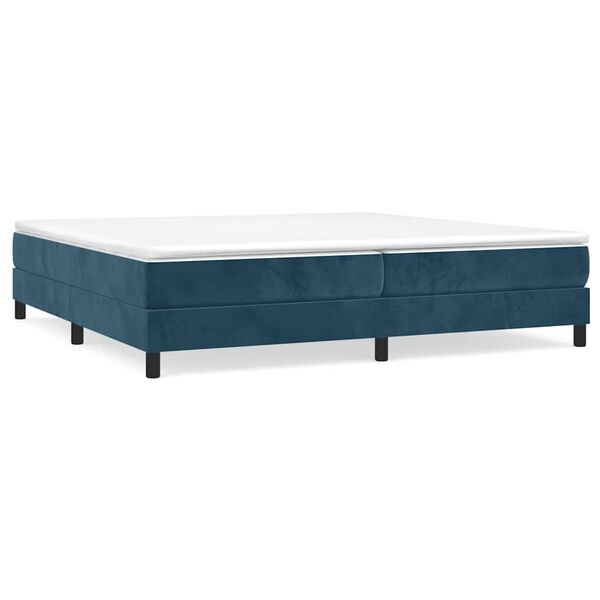 vidaXL Boxspringbettgestell Dunkelblau 200x200 cm Samt