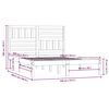 vidaXL Massivholzbett Wei&szlig; Kiefer 140x200 cm