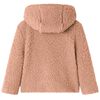 Kinder-Kapuzenjacke Teddy-Kunstpelz Heller Cognac 128