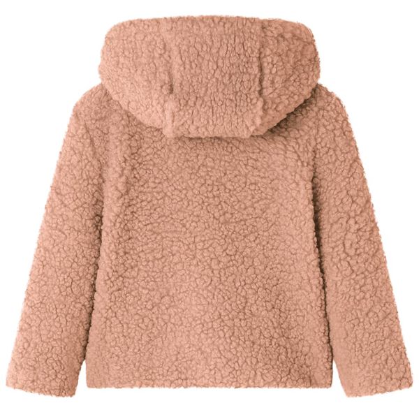 Kinder-Kapuzenjacke Teddy-Kunstpelz Heller Cognac 128