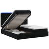vidaXL Ottoman-Bett mit Matratze und LED Schwarz 160 x 200 cm Samt