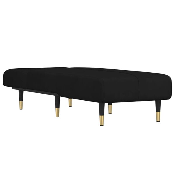 vidaXL Chaiselongue Schwarz Samt