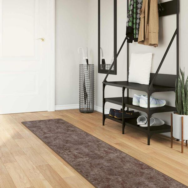 vidaXL Teppichl&auml;ufer MARSA Grau 450 x 50 cm Polyester und PVC