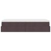 vidaXL Ottoman-Bett mit Matratze Dunkelbraun 100x200 cm Stoff