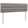 vidaXL Ottoman-Bett mit Matratzen Taupe 160x200 cm Stoff