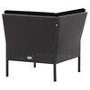 vidaXL 6-tlg. Garten-Lounge-Set mit Auflagen Poly Rattan Schwarz