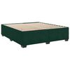 vidaXL Boxspringbett mit Matratze Dunkelgr&uuml;n 180x200 cm Samt