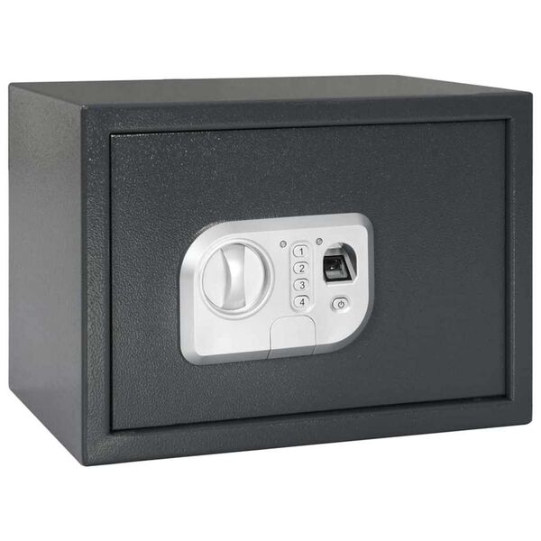 vidaXL Digitaler Safe mit Schloss Dunkelgrau 25 x 35 x 25 cm Stahl
