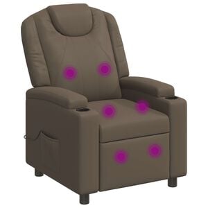 vidaXL Massagesessel mit Liegefunktion Grau 75 x 95 x 106 cm Stoff