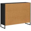 vidaXL Seitenschrank Schwarz Eichen-Optik 96,5 x 30 x 75 cm