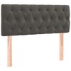 vidaXL Boxspringbett mit Matratze & LED Dunkelgrau 120x190 cm Samt