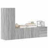 vidaXL 3-tlg. TV-Schrank-Set Grau Sonoma Holzwerkstoff
