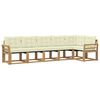 vidaXL Outdoor-Sofagarnitur 6 stk. 6-Sitzer Wei&szlig; und Creme