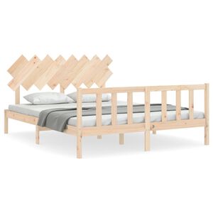 vidaXL Massivholzbett ohne Matratze 160x200 cm Kiefernholz